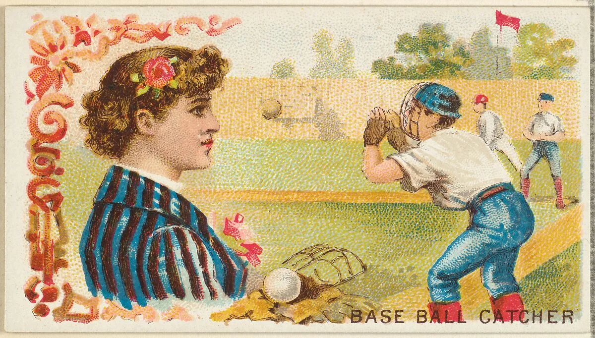 Baseball Catcher, from the Games and Sports series (N165) for Old Judge Cigarettes — Goodwin & Company