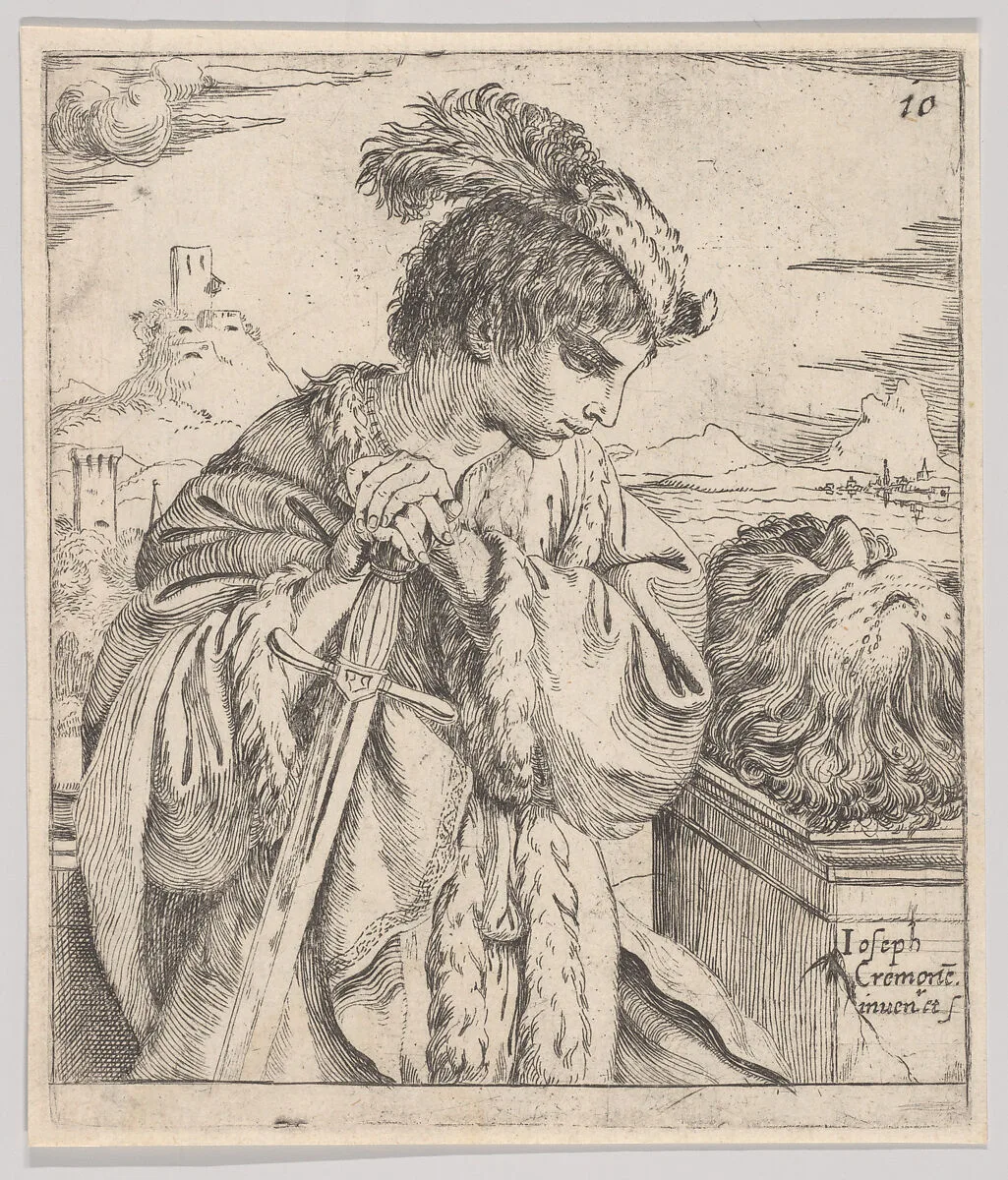 David looking at the head of Goliath — Giuseppe Caletti, called Cremonese