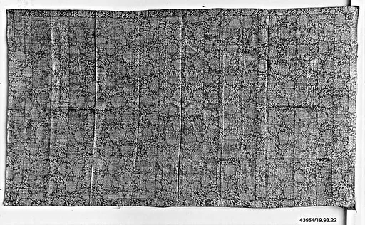 九条袈裟　蓮唐草文様|Nine-Panel Buddhist Monk’s Vestment (Kujō kesa) with Lotus Arabesque