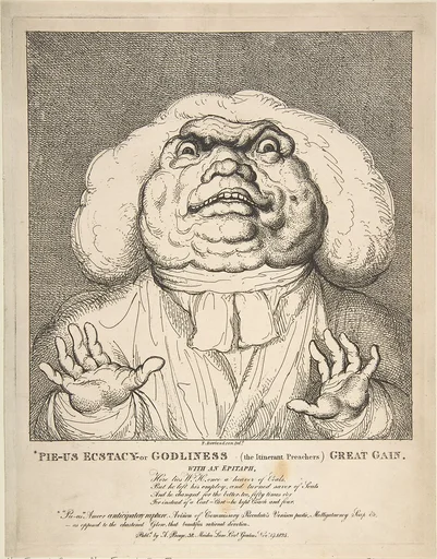 Pie-Us Ecstacy – or Godliness (the Itinerant Preachers) Great Gain