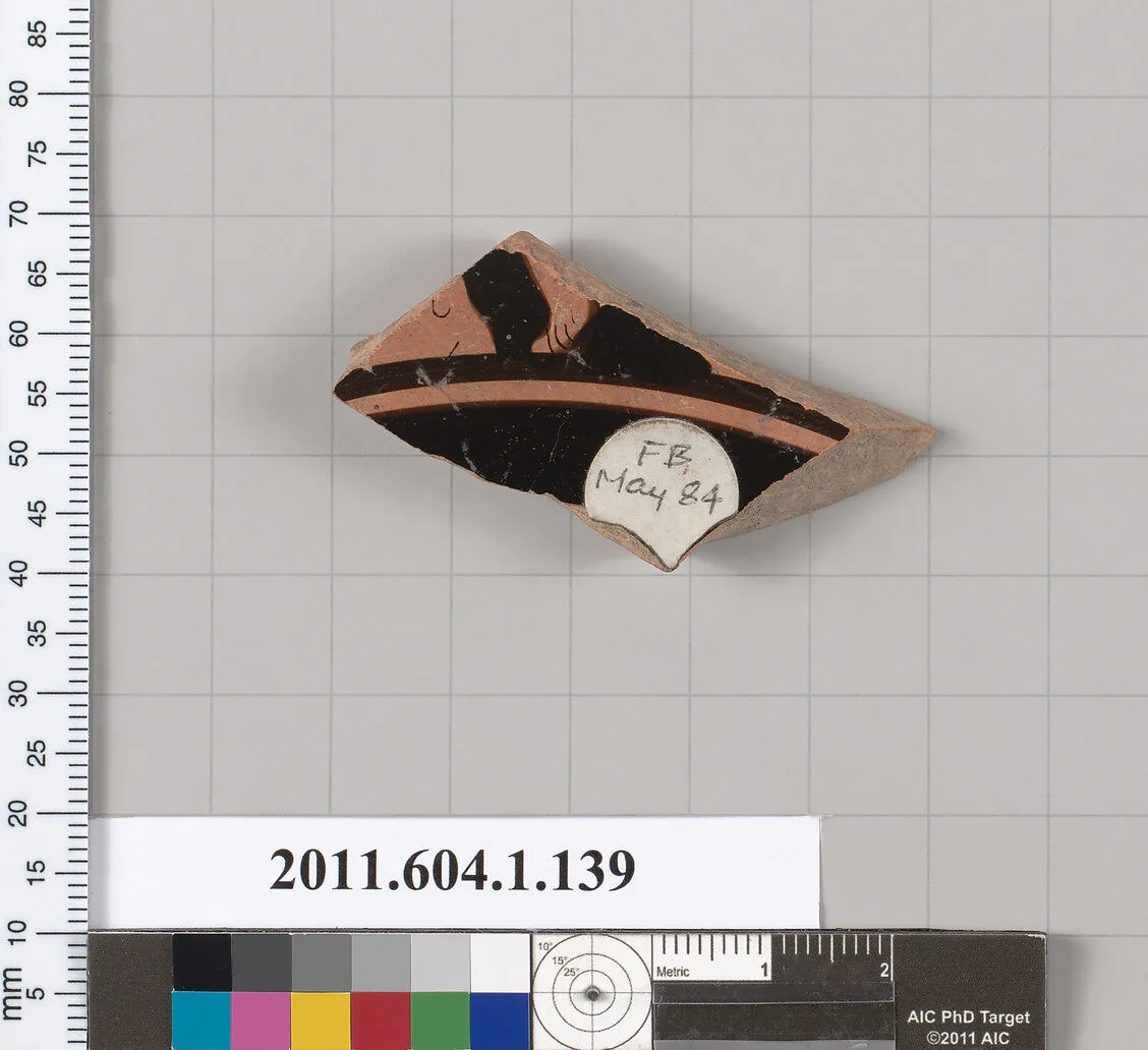 Terracotta fragment of a kylix (drinking cup) — Unknown