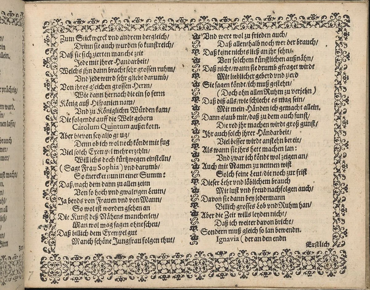 Newes Modelbuch in Kupffer (Page 7v) — Johann Sibmacher