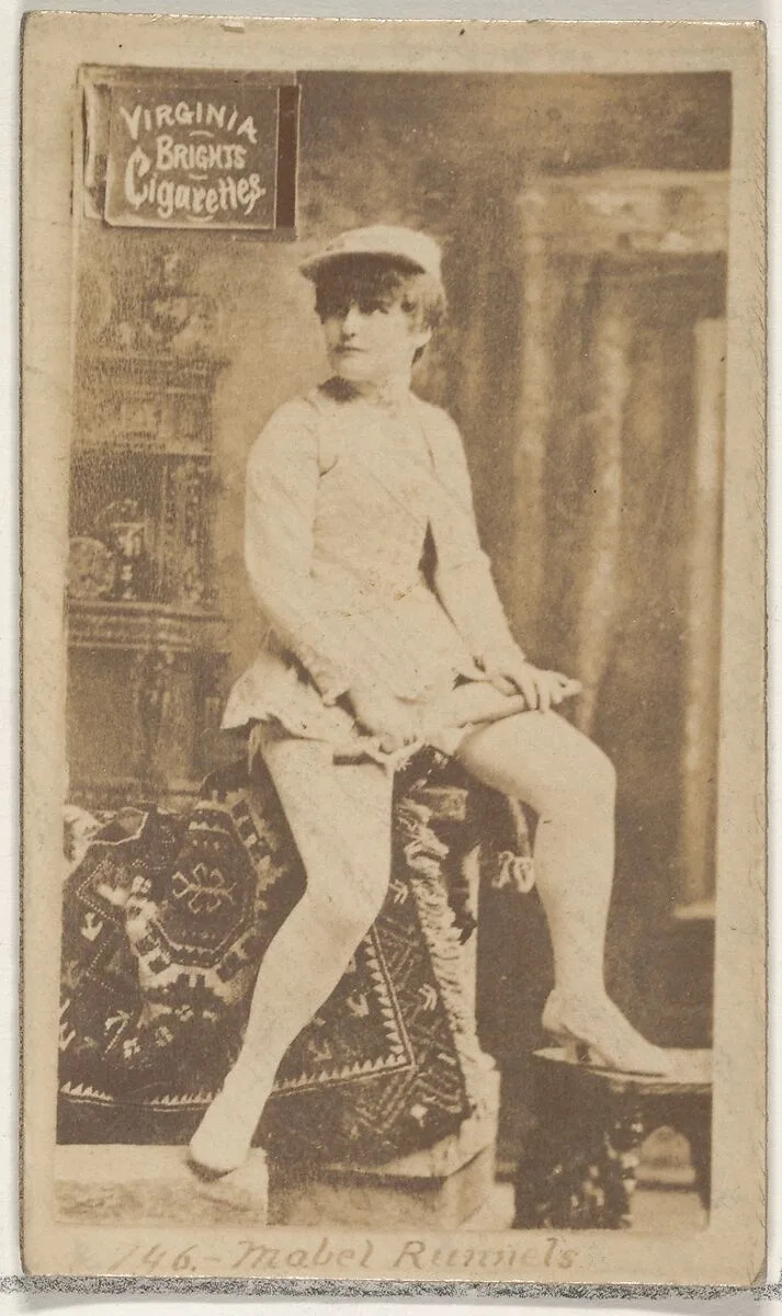 Card 746, Mabel Runnels, from the Actors and Actresses series (N45, Type 2) for Virginia Brights Cigarettes — Allen & Ginter