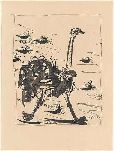 Ostrich, from ¦Picasso: Original Etchings for the Texts of Buffon¦