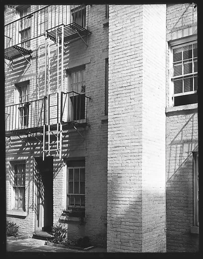 [Oblique View of Apartment Building Façade, New York City]