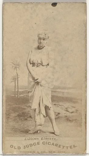 Lillian Elmore, from the Actors and Actresses series (N171) for Old Judge Cigarettes