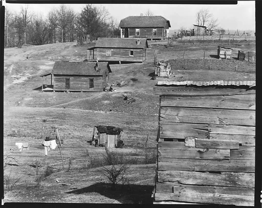 [Wooden Houses on Hillside, Outskirts of Tupelo, Mississippi]