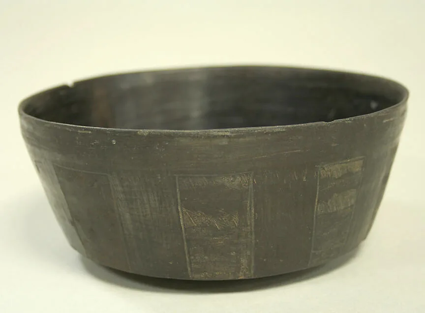 Patterned Blackware Bowl — Unknown
