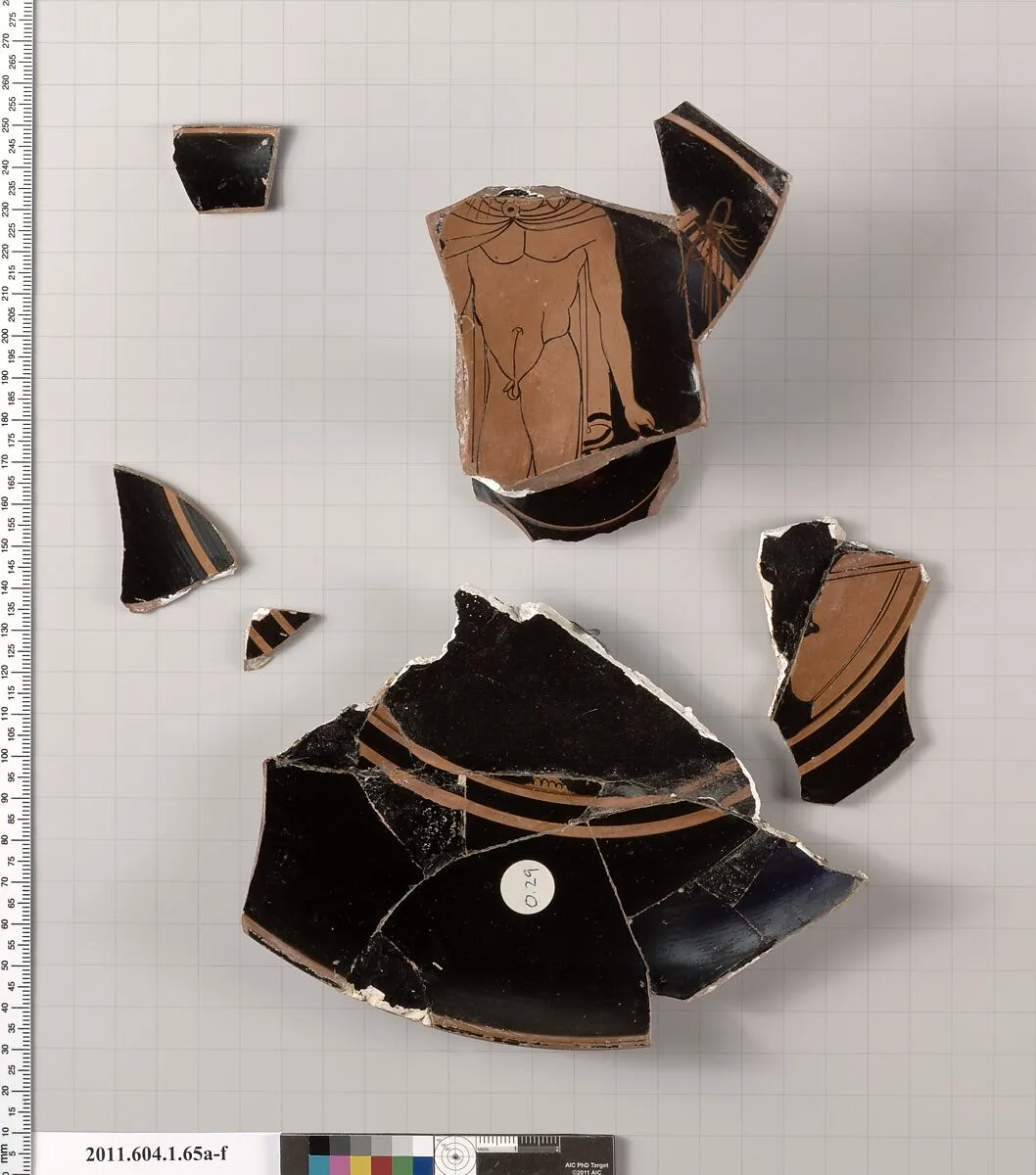 Terracotta fragments of a kylix (drinking cup) — Unknown