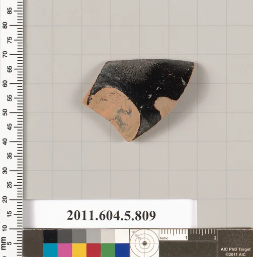 Terracotta rim fragment of a kylix (drinking cup)