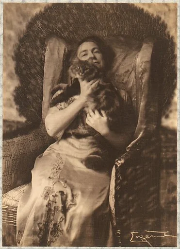 Miss Lilian C. Wiver with Her Angora