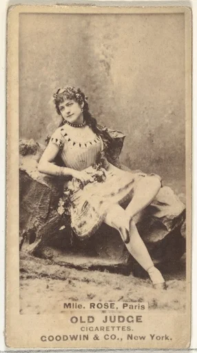 Mlle. Rose, Paris, from the Actors and Actresses series (N171) for Old Judge Cigarettes