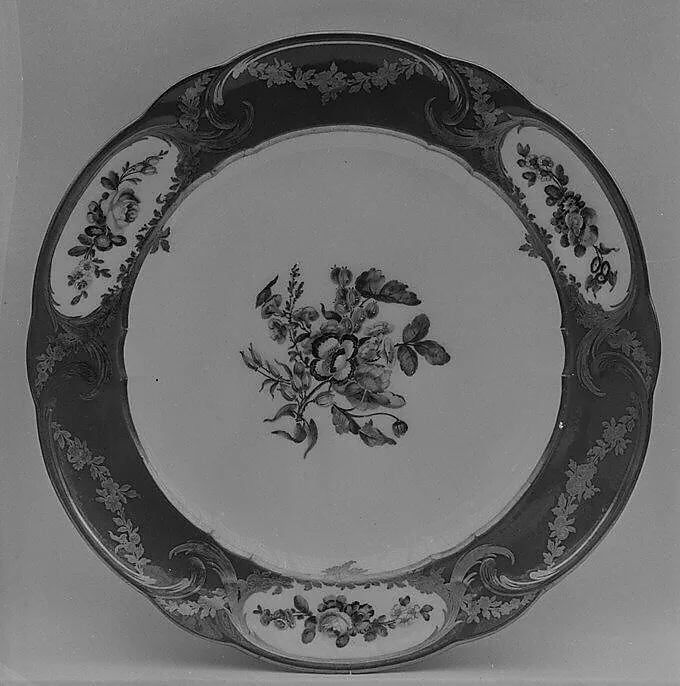 Plate (assiette à palmes) (1 of 102) (part of a service) — Sèvres Manufactory|Charles-Louis Méreaud