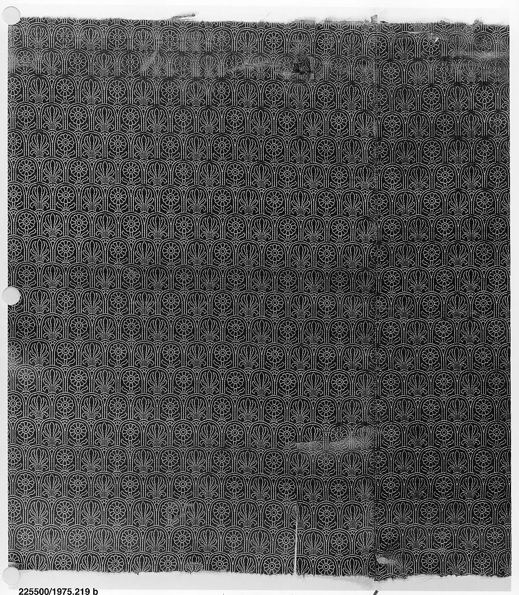 Upholstery from a settee — Unknown