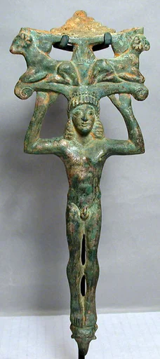 Bronze handle of a patera