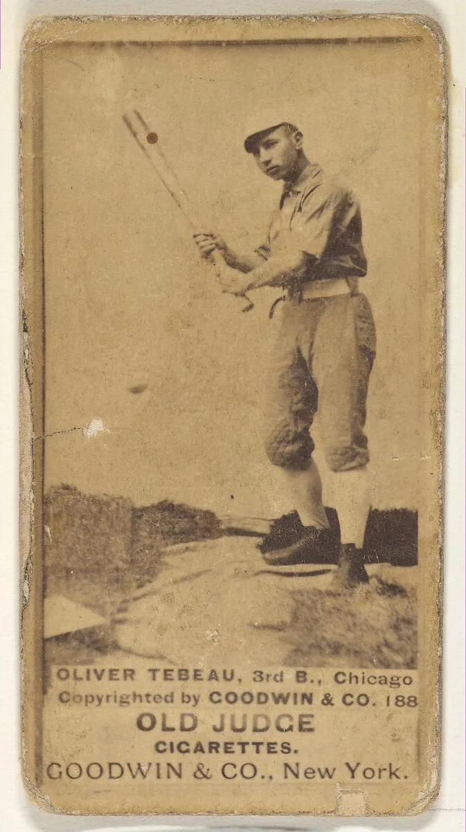 Oliver Wendell "Patsy" Tebeau, 3rd Base, Chicago, from the Old Judge series (N172) for Old Judge Cigarettes — Goodwin & Company