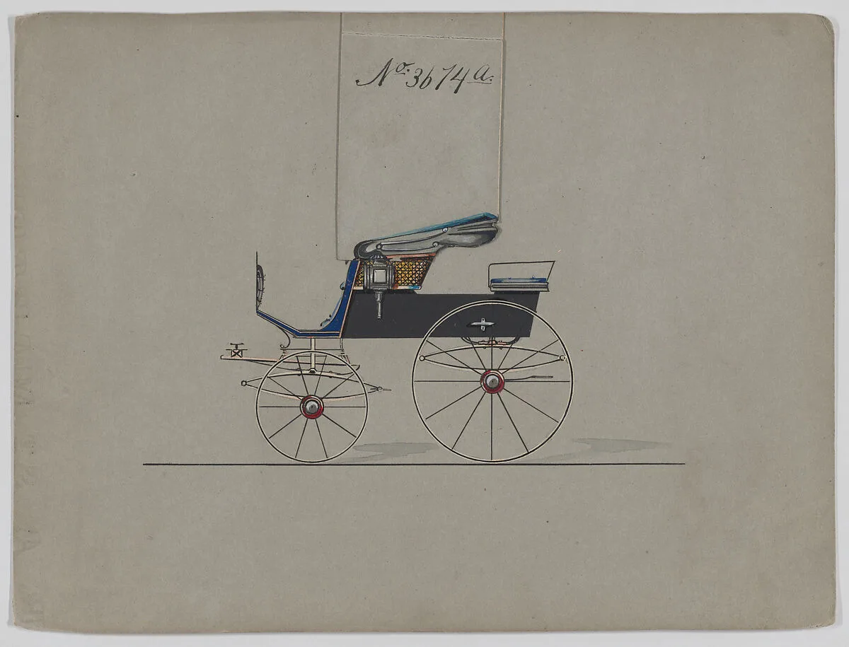 Design for Stanhope Phaeton, no. 3674 — Brewster & Co.