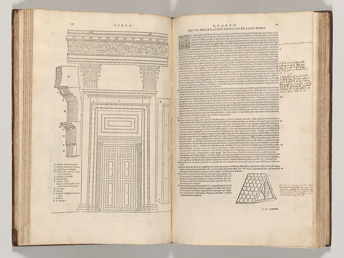 I dieci libri dell'architettura di M. Vitruvio tradutti et commentati da monsignor Barbaro eletto patriarca d'aquileggia — Daniele Barbaro|Giuseppe Salviati (Giuseppe Porta, called Il Salviati)|Andrea Palladio|Francesco Marcolini da Forli|Marcus Pollio Vitruvius