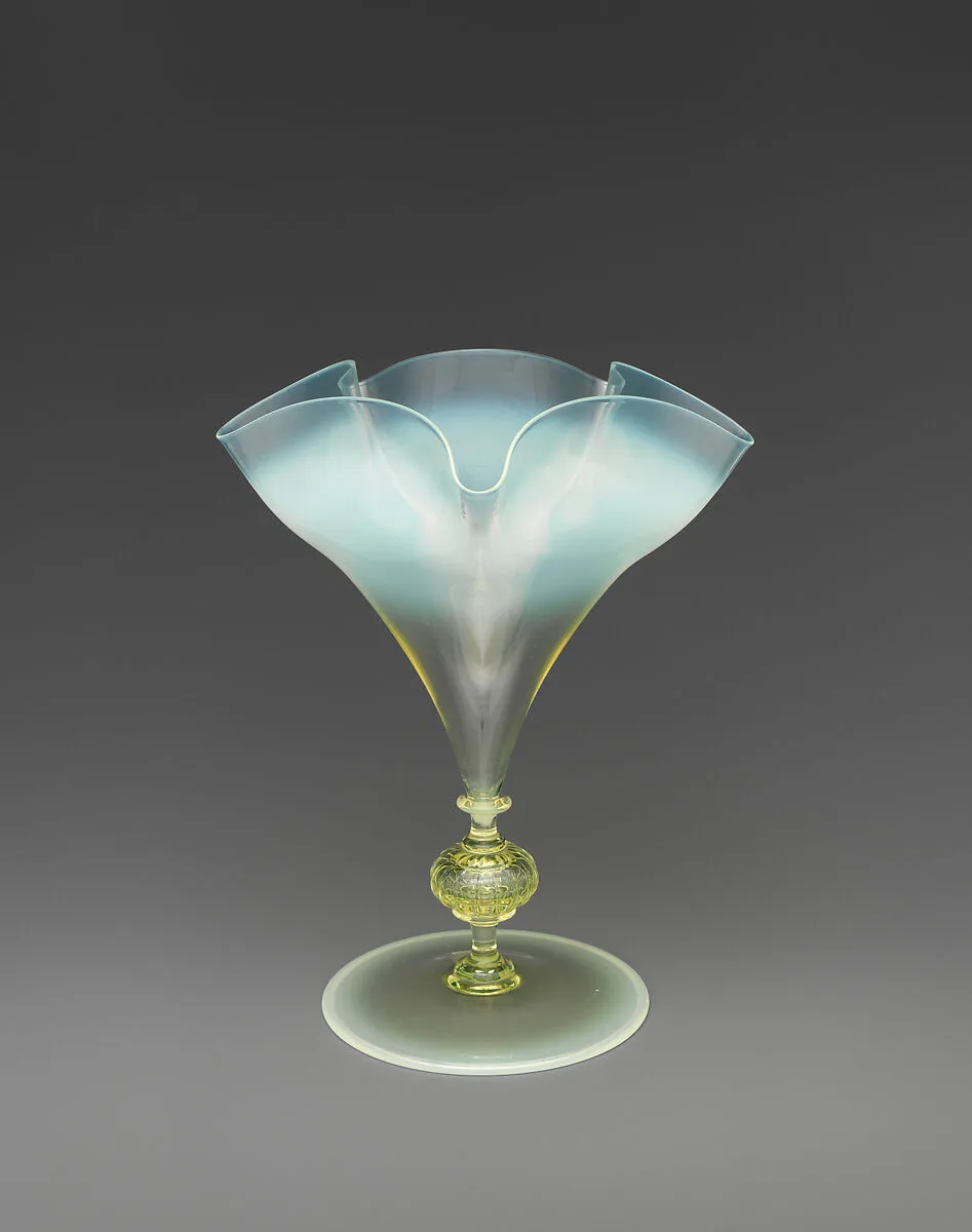 Vase with knopped stem — Harry Powell|James Powell and Sons|Whitefriars Glassworks