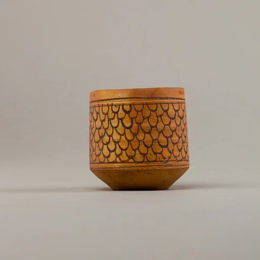 Cup with feather (?) decoration