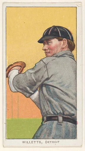 Willett, Detroit, American League, from the White Border series (T206) for the American Tobacco Company
