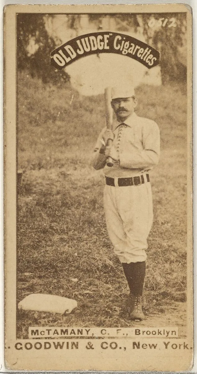 McTamany, Center Field, Brooklyn, from the Old Judge series (N172) for Old Judge Cigarettes — Goodwin & Company