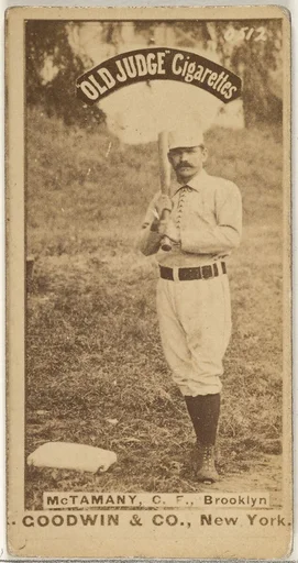 McTamany, Center Field, Brooklyn, from the Old Judge series (N172) for Old Judge Cigarettes