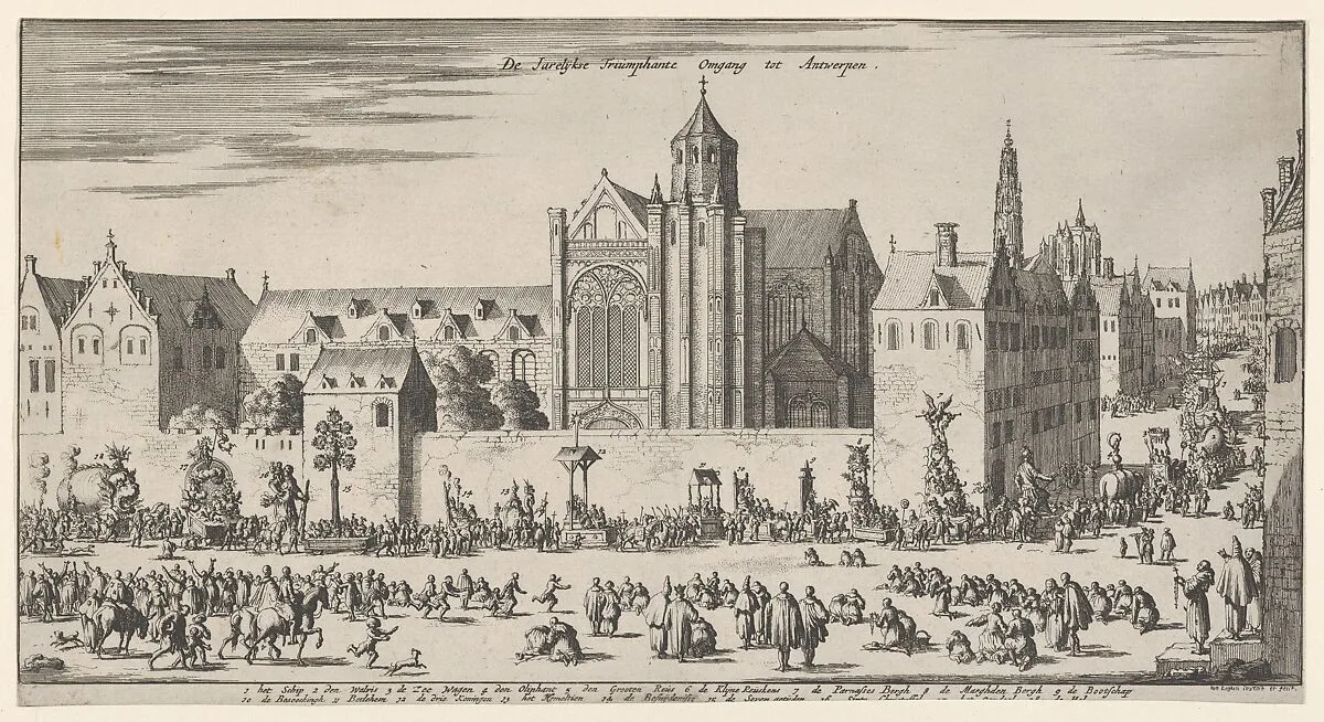 Triumphal procession to Antwerp — Jan Luyken
