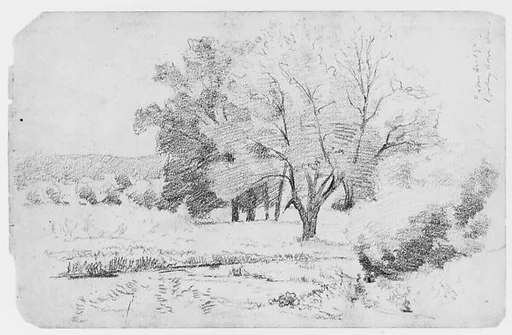 Landscape (from Bridge/ Looking Down Stream) (from Sketchbook)