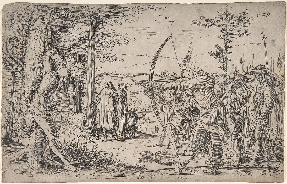 The King's Sons Shooting at Their Father's Corpse — Anonymous, German, 16th century|Anonymous, Swiss, 16th Century