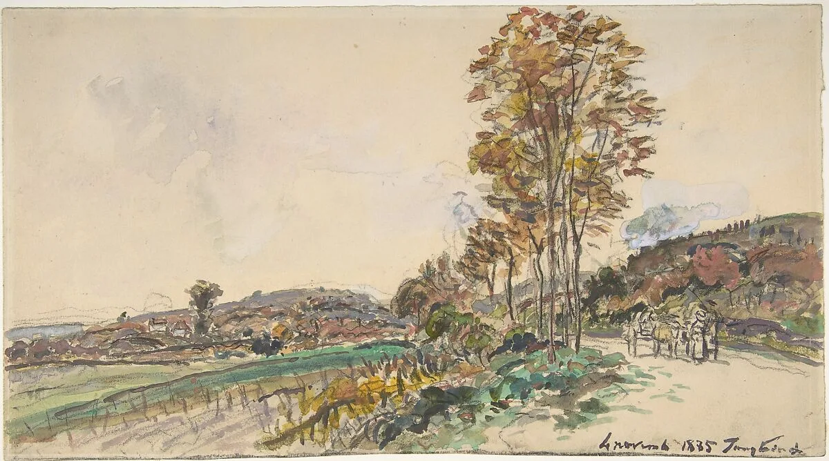 Road near La Côte-Saint-André — Johan Barthold Jongkind