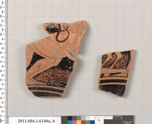 Terracotta fragments of a kylix (drinking cup)