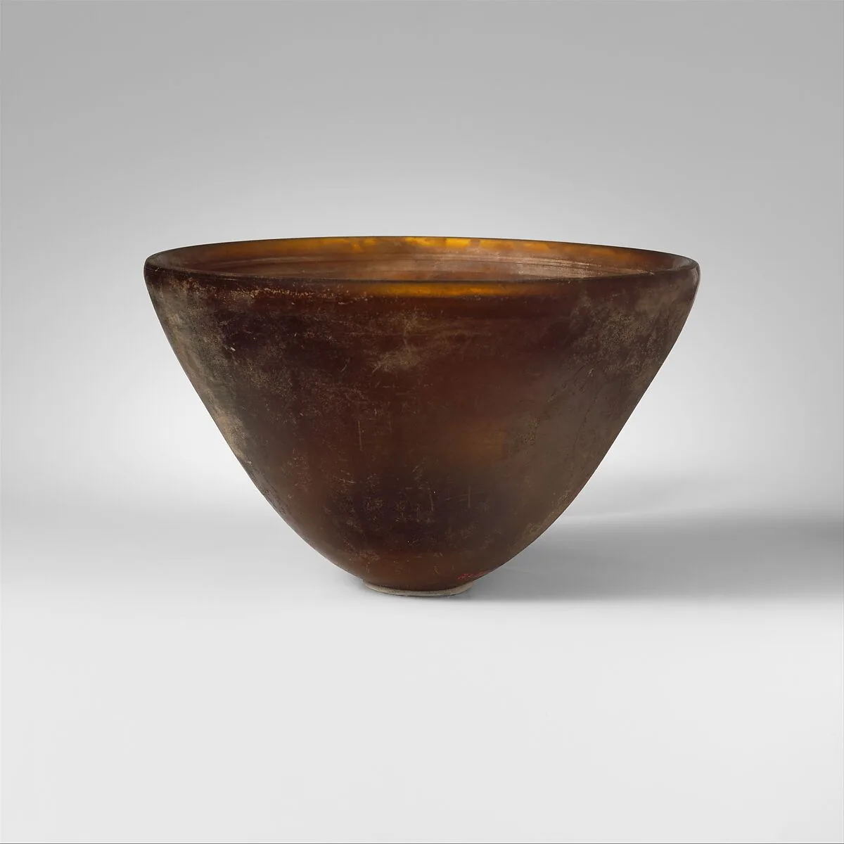 Glass conical bowl — Unknown