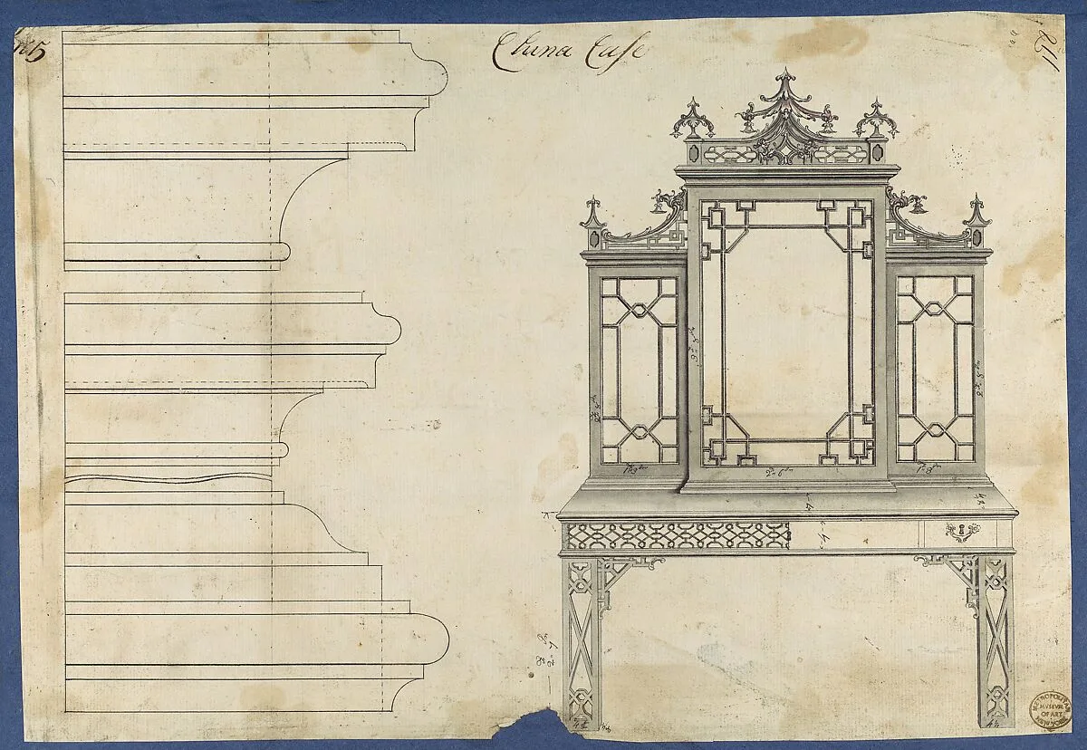 China Case, from Chippendale Drawings, Vol. II — Thomas Chippendale
