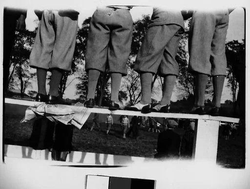 [Detail of Spectators' Knickerbockers, Darien, Connecticut]