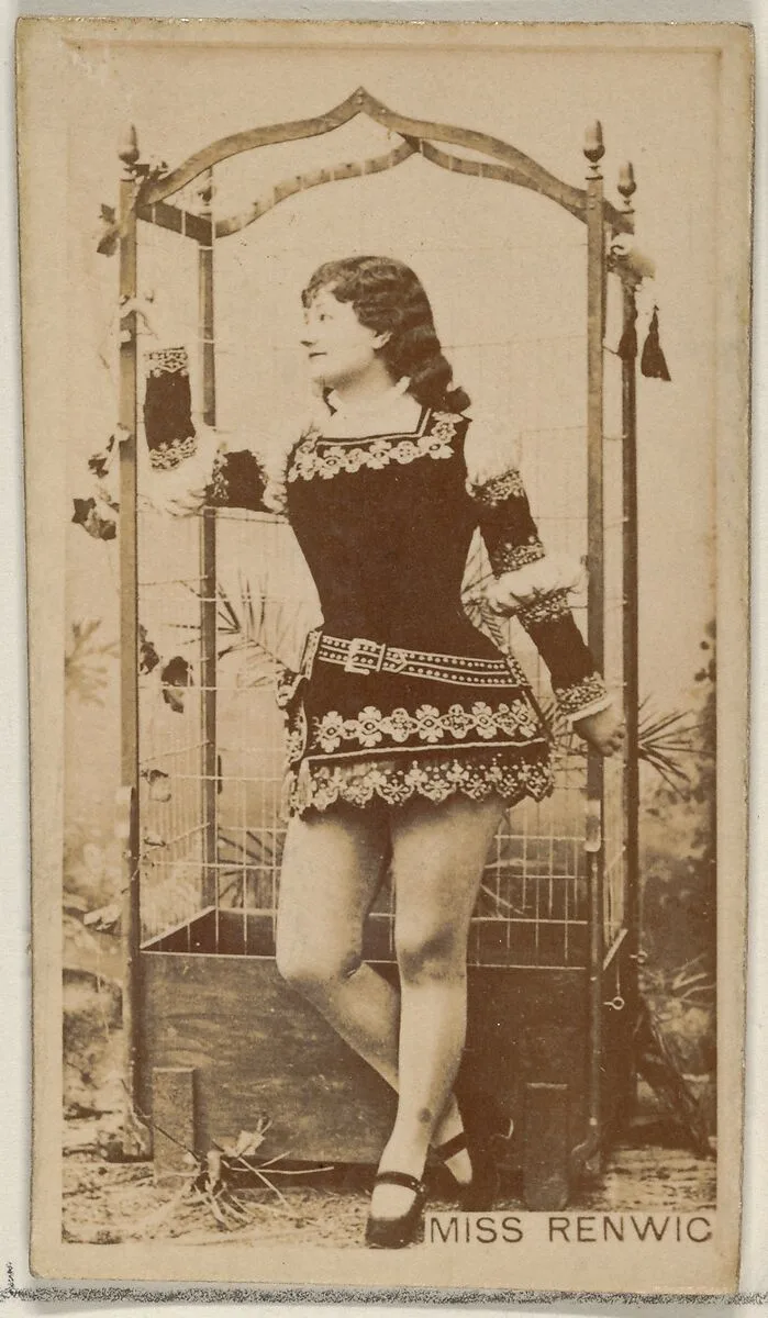 Miss Renwic, from the Actors and Actresses series (N45, Type 8) for Virginia Brights Cigarettes — Allen & Ginter