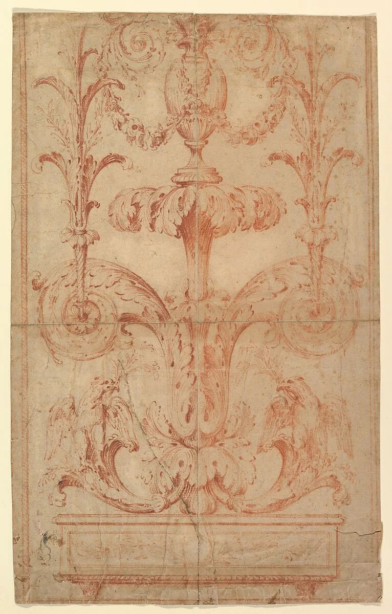 Design for a Decorative Panel — Anonymous, French, 18th century