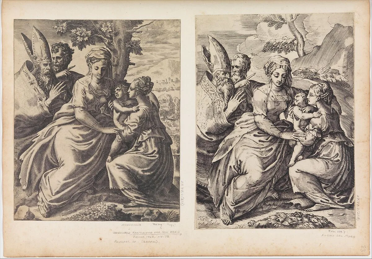 Madonna and Child — Battista Angolo del Moro|Parmigianino (Girolamo Francesco Maria Mazzola)