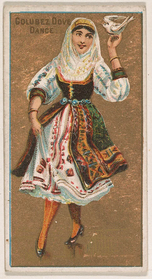 Golubez Dove Dance, from National Dances (N225, Type 1) issued by Kinney Bros. — Kinney Brothers Tobacco Company