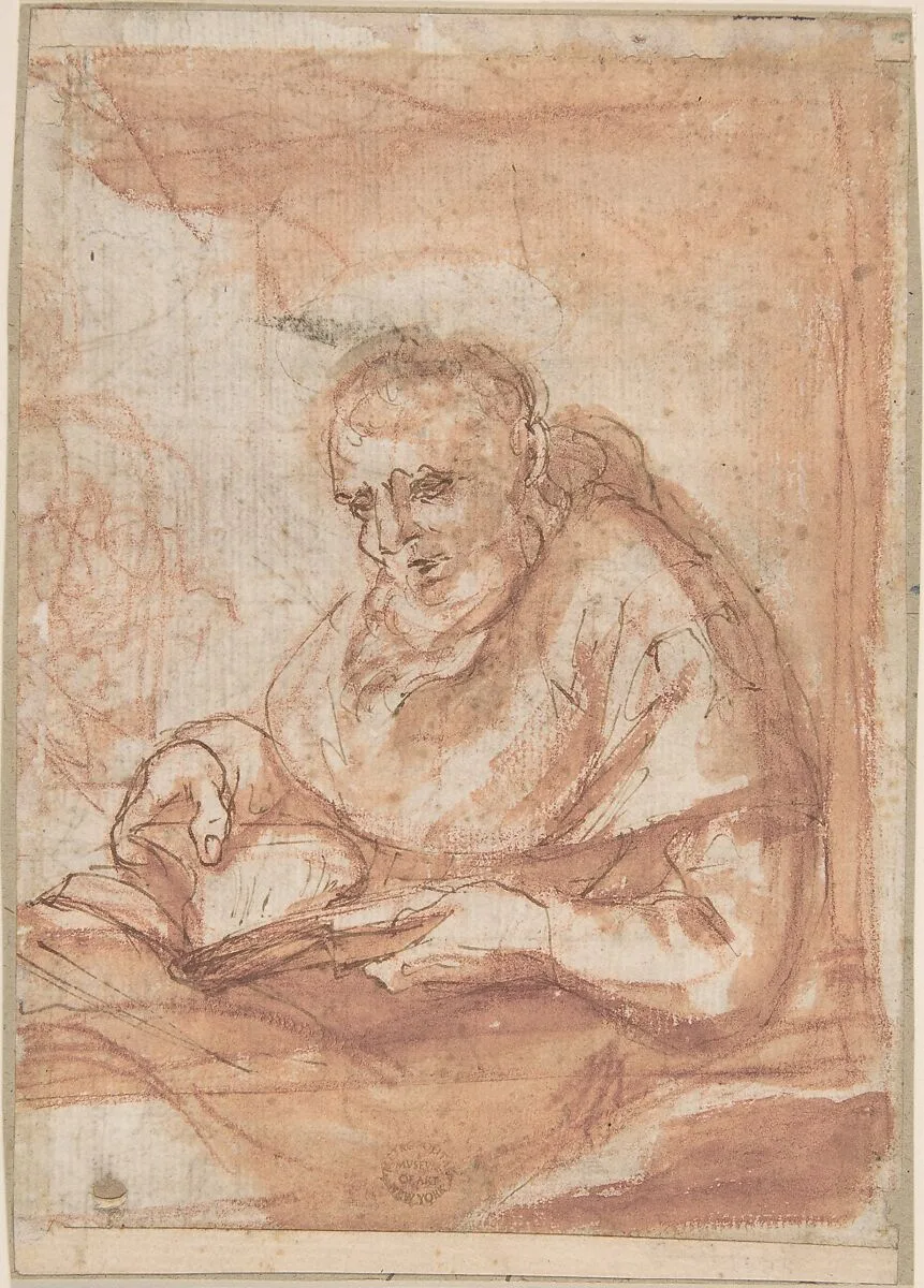 Saint Reading — Anonymous, Italian, Roman-Bolognese, 17th century
