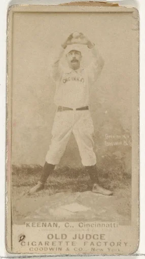 James William "Jim" Keenan, Catcher, Cincinnati, from the Old Judge series (N172) for Old Judge Cigarettes