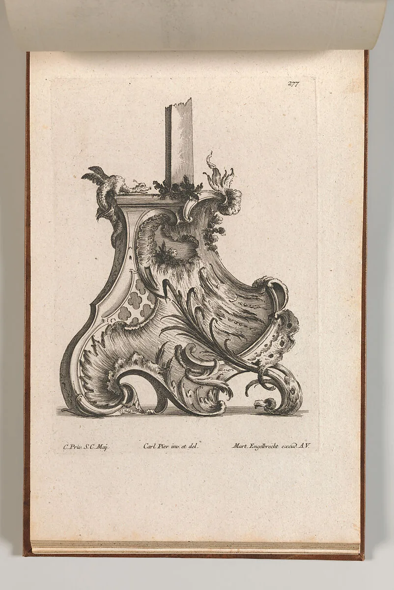 Design for the Base of a Crucifix, Plate 4 from: 'Neü inventierte Crucifix= Stöcke' — Jacob Gottlieb Thelot|Carl Pier|Martin Engelbrecht