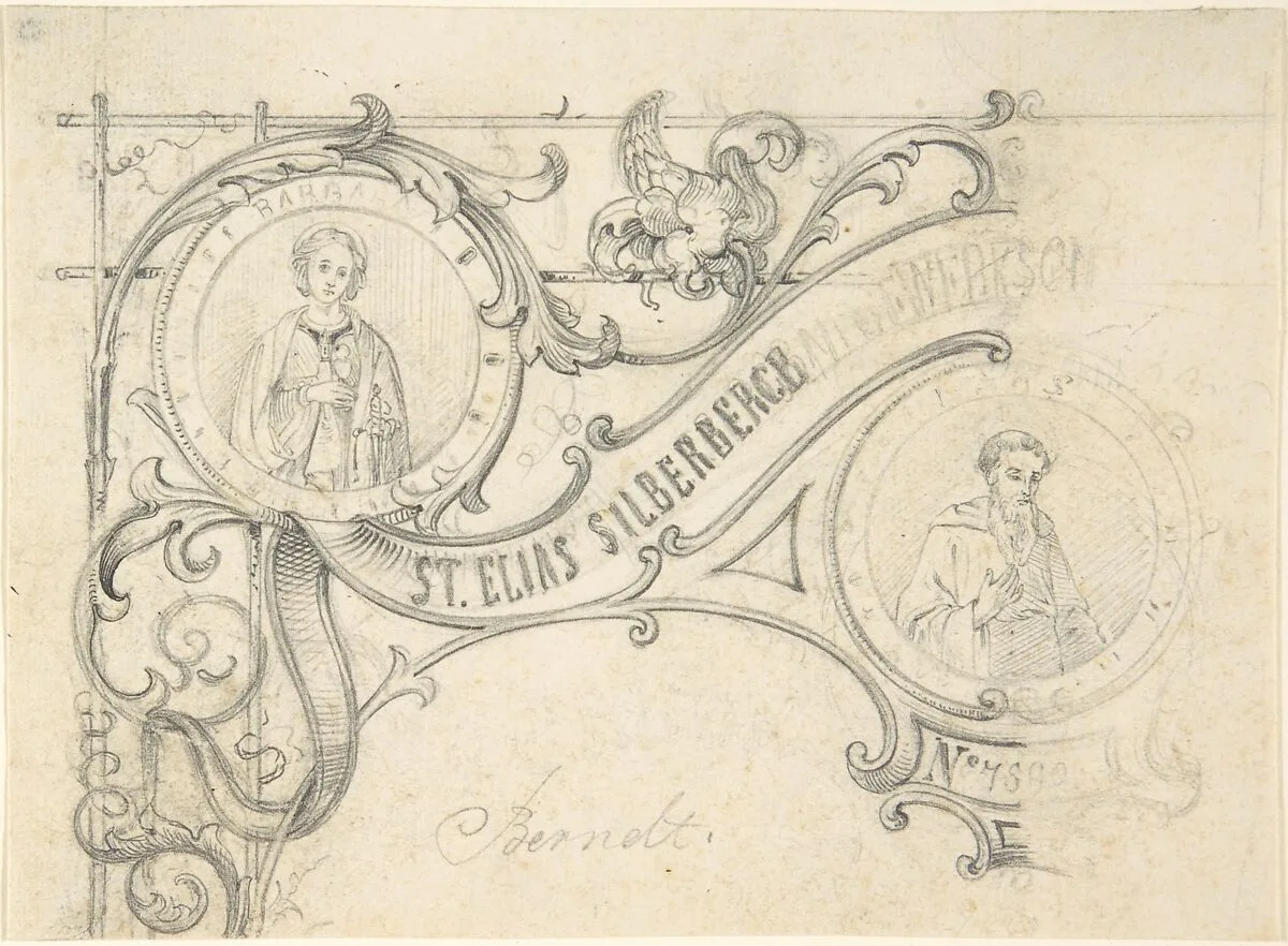 Design for Ticket or an Invitation — Anonymous, German, 19th century