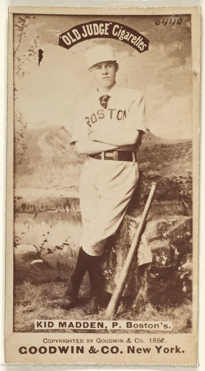 Kid Madden, Pitcher, Boston, from the Old Judge series (N172) for Old Judge Cigarettes — Goodwin & Company
