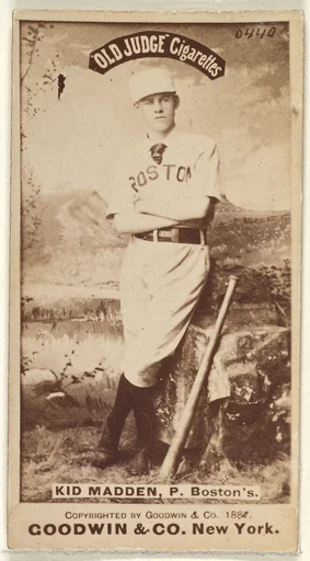 Kid Madden, Pitcher, Boston, from the Old Judge series (N172) for Old Judge Cigarettes