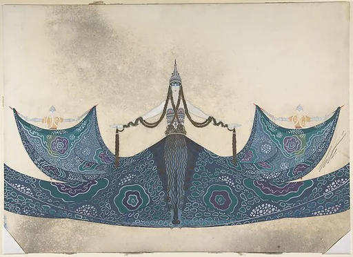 "La Mer Baltique": Costume Design for "Les Mers," George White's Scandals, New York, 1923