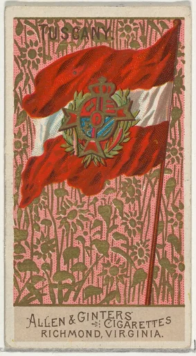 Tuscany, from Flags of All Nations, Series 2 (N10) for Allen & Ginter Cigarettes Brands
