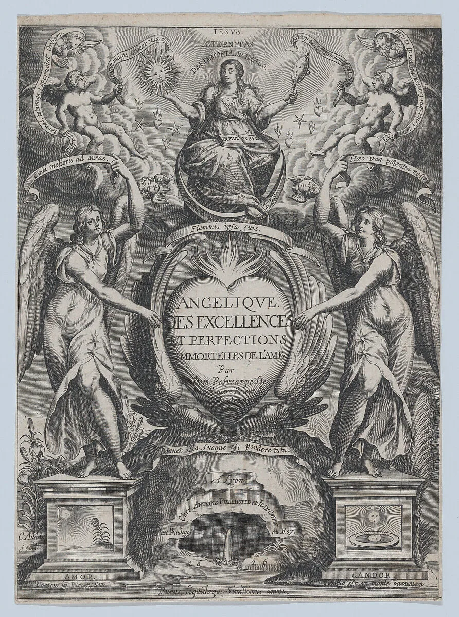 Frontispiece for 'Angélique des excellences de l'âme' — Charles Audran