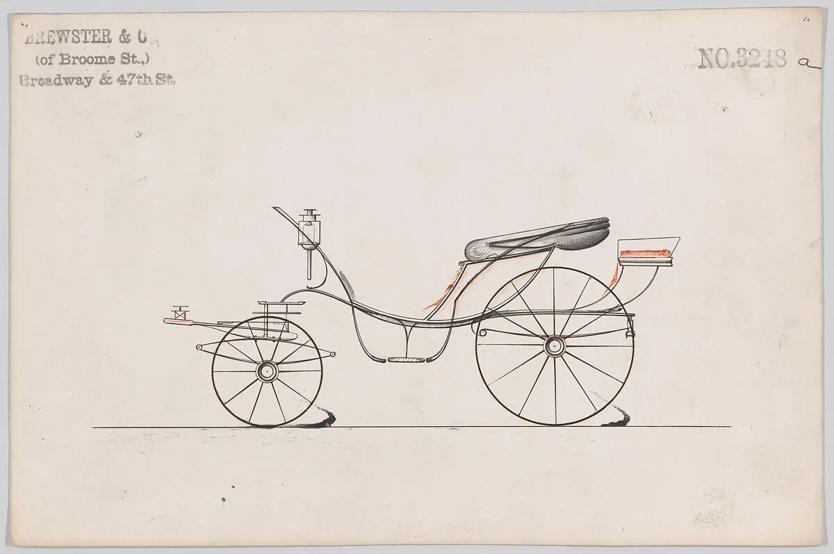 Design for Pony Phaeton, no. 3248a — Brewster & Co.