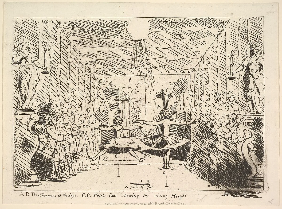 The Charmers of the Age — George Desnoyer|Barbara Campanini, "La Barbarina"|Richard Livesay|William Hogarth